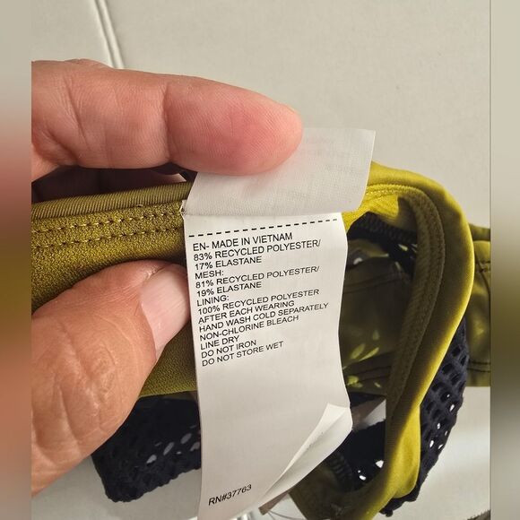 Nike Women's Explore Cheeky Sling Bikini Bottom In Moss Size Large - Picture 6 of 11